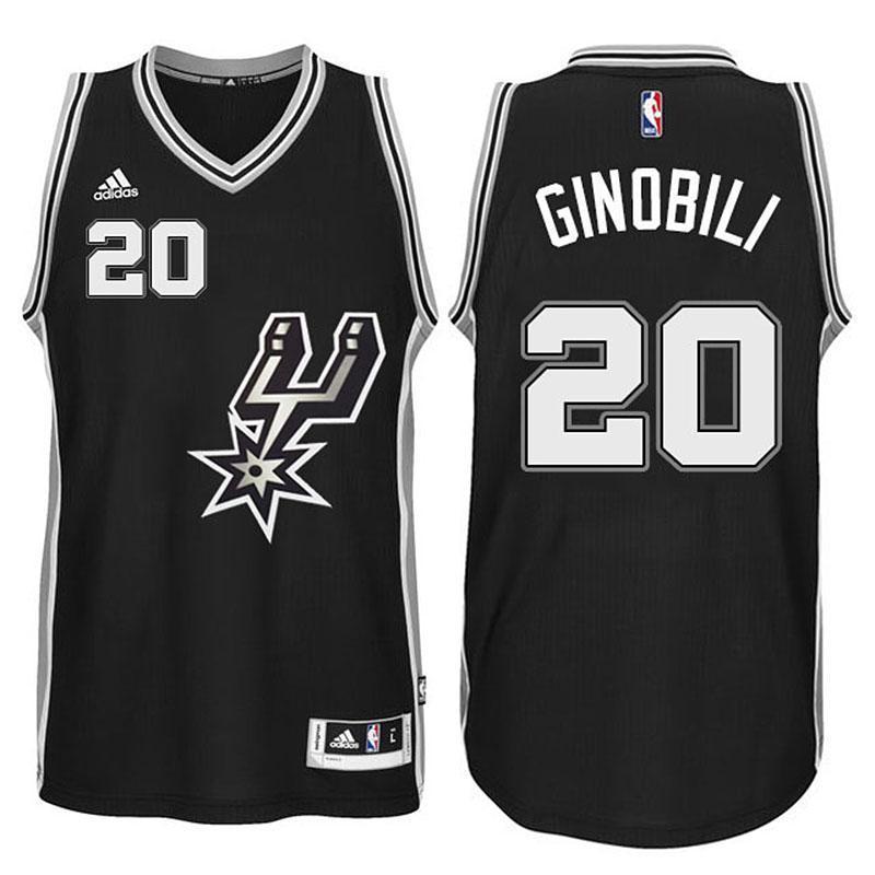 Manu Ginobili San Antonio Spurs #20 Black Jersey