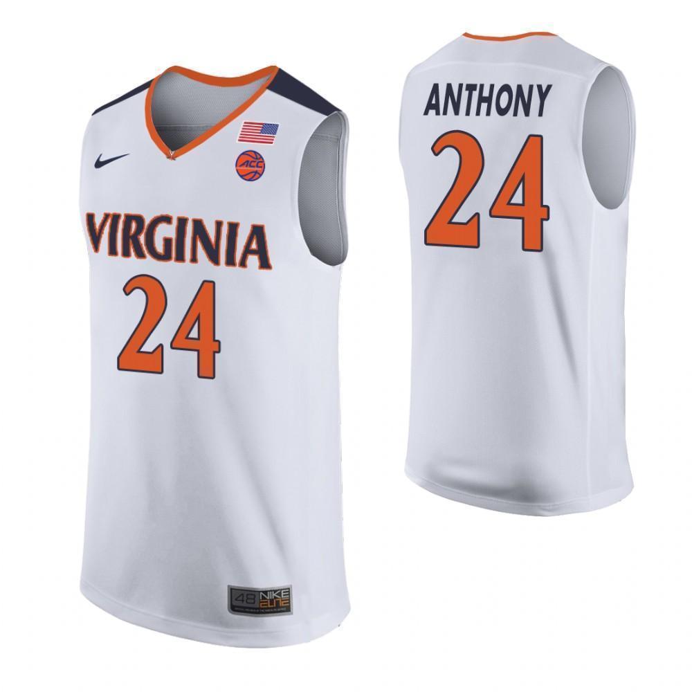 Marco Anthony Virginia Cavaliers Basketball Jersey - White