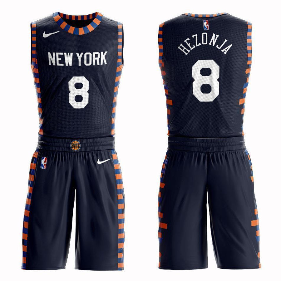 New York Knicks #8 Mario Hezonja City 2019 Jersey and Pant Set