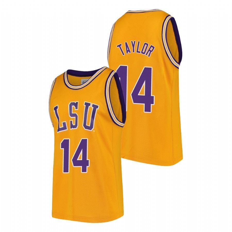 Marlon Taylor LSU Tigers Basketball Jersey - Gold