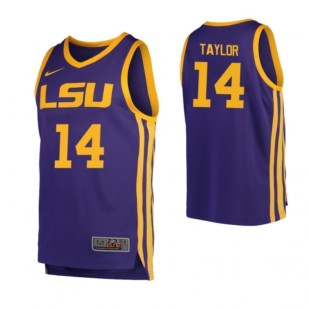 Marlon Taylor LSU Tigers Basketball Jersey - Purple