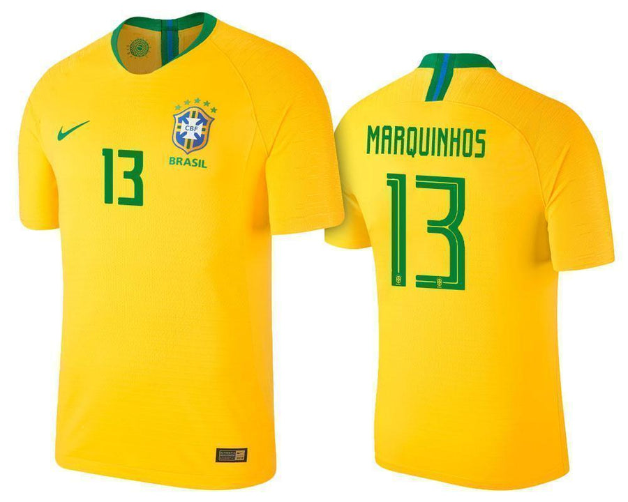 Marquinhos Brazil Home Jersey World Cup 2018