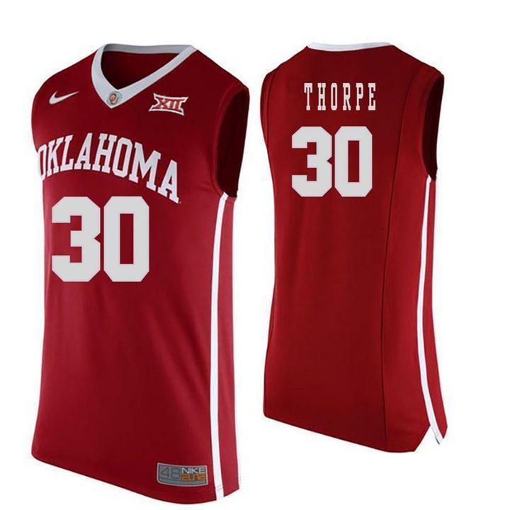 Marshall Thorpe Oklahoma Sooners Basketball Jersey - Red