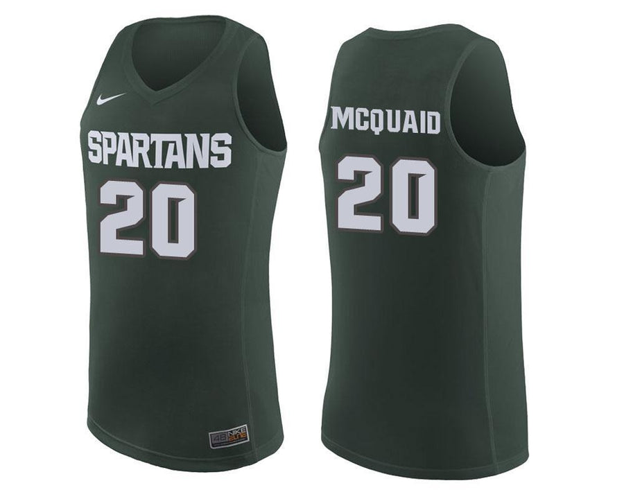 Matt McQuaid Michigan State Spartans Basketball Jersey - Green
