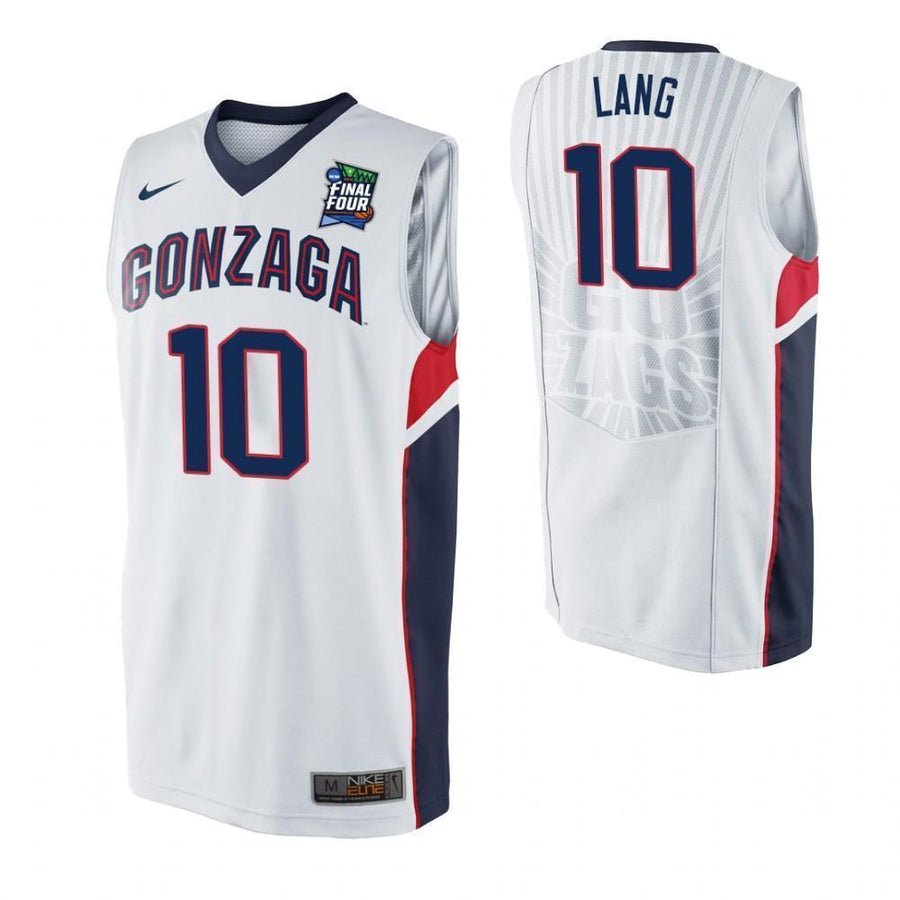 Matthew Lang Gonzaga Bulldogs 2019 Final Four Basketball Jersey - White