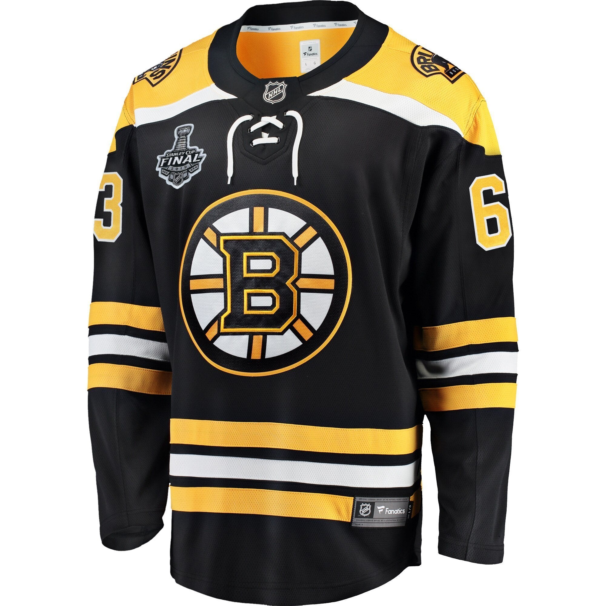 Men s Boston Bruins Brad Marchand Fanatics Branded Black 2019 Stanley Cup Final Bound Home Breakaway Player Jersey Black Yellow