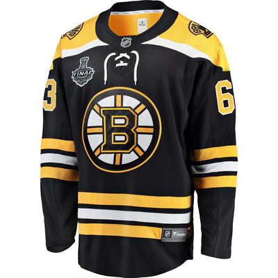 Men s Boston Bruins Brad Marchand Fanatics Branded Black 2019 Stanley Cup Final Bound Home Breakaway Player Jersey Black Yellow