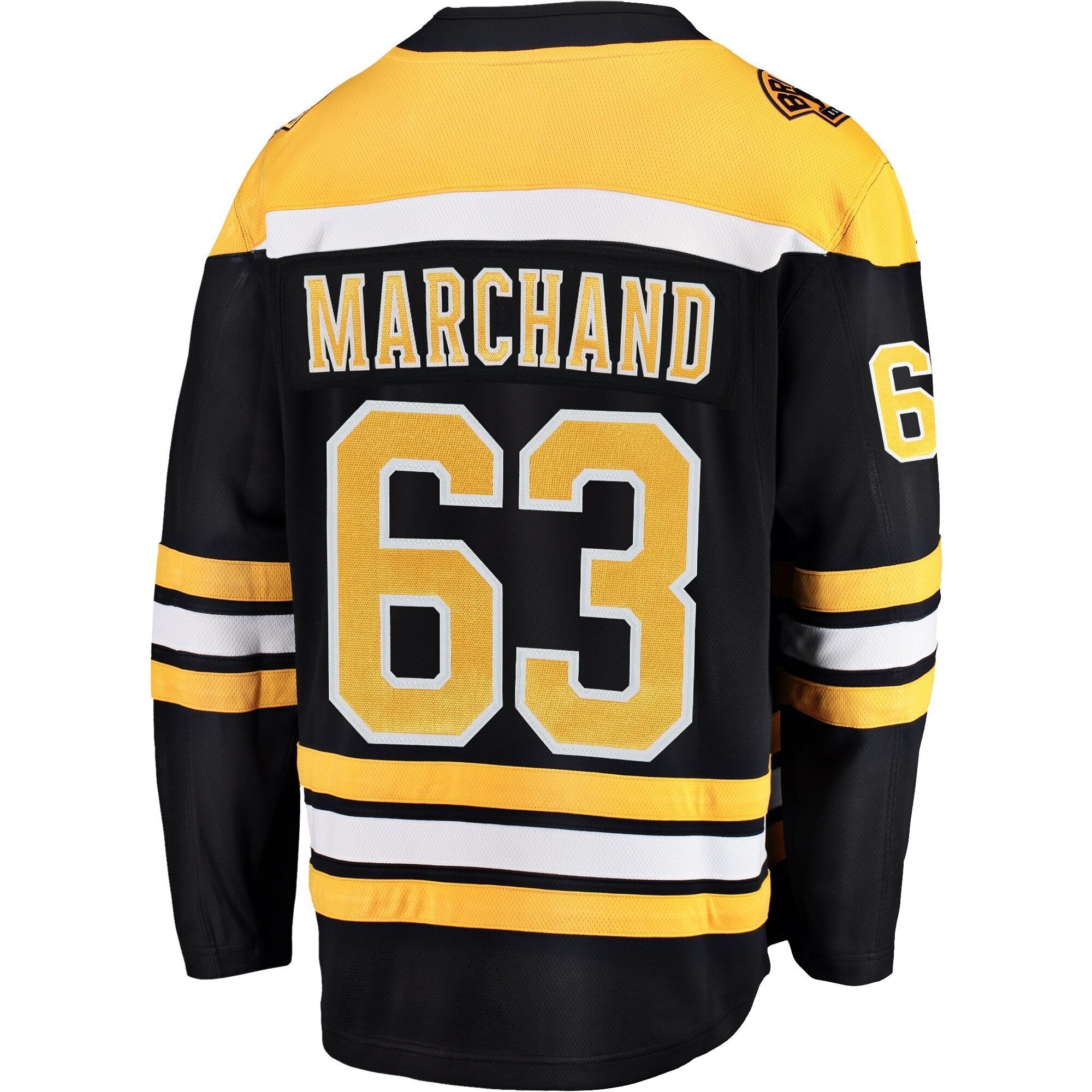 Men s Boston Bruins Brad Marchand Fanatics Branded Black 2019 Stanley Cup Final Bound Home Breakaway Player Jersey Black Yellow