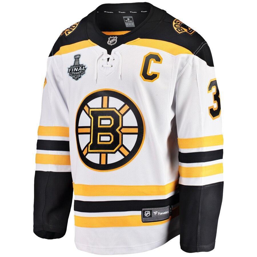 Men s Boston Bruins Brad Marchand Fanatics Branded Black 2019 Stanley Cup Final Bound Home Breakaway Player Jersey White