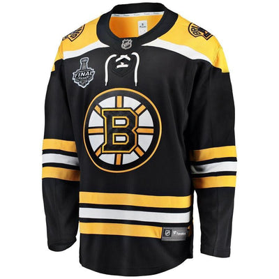 Men s Boston Bruins Fanatics Branded Black 2019 Stanley Cup Final Bound Home Breakaway Jersey Black
