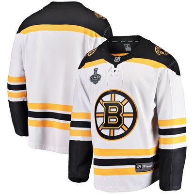 Men s Boston Bruins Fanatics Branded White 2019 Stanley Cup Final Bound Away Breakaway Jersey White