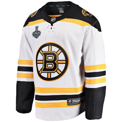 Men s Boston Bruins Fanatics Branded White 2019 Stanley Cup Final Bound Away Breakaway Jersey White