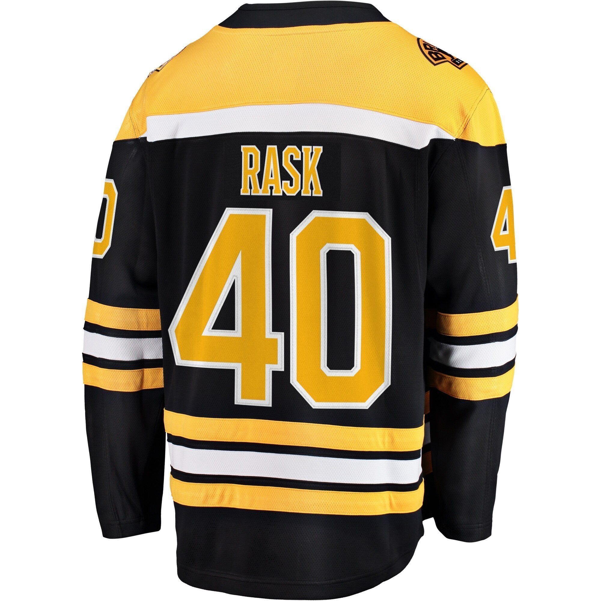 Men s Boston Bruins Tuukka Rask Fanatics Branded Black Home 2019 Stanley Cup Final Bound Breakaway Player Jersey Black Yellow