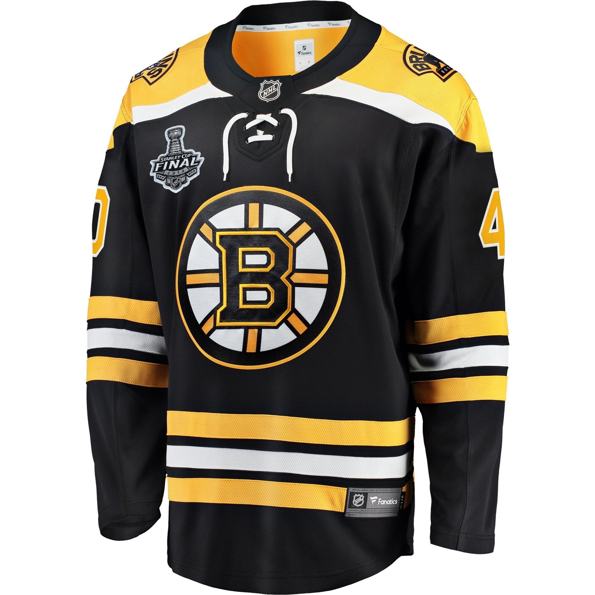 Men s Boston Bruins Tuukka Rask Fanatics Branded Black Home 2019 Stanley Cup Final Bound Breakaway Player Jersey Black Yellow