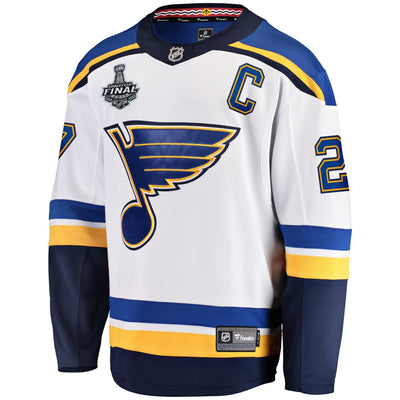 Men s St Louis Blues Alex Pietrangelo Fanatics Branded White Away 2019 Stanley Cup Final Bound Breakaway Player Jersey