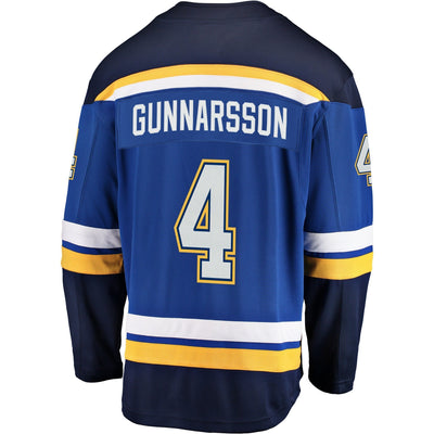 Men s St Louis Blues Carl Gunnarsson Fanatics Branded Blue Breakaway Player Jersey