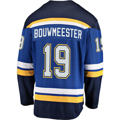 Men s St Louis Blues Jay Bouwmeester Fanatics Branded Blue Breakaway Player Jersey