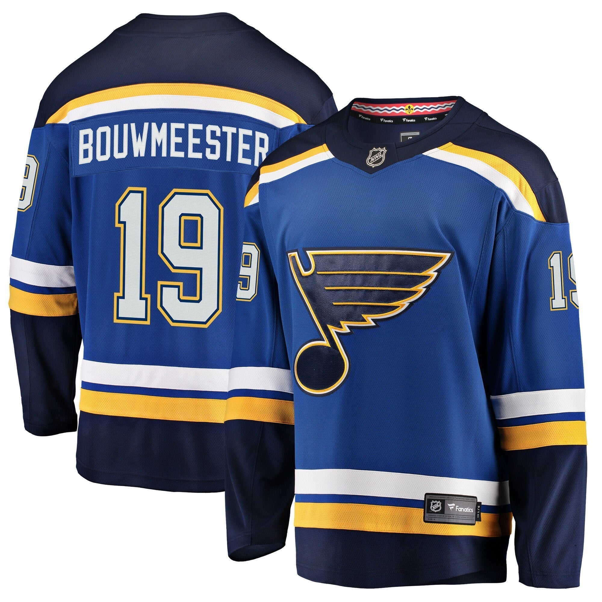 Men s St Louis Blues Jay Bouwmeester Fanatics Branded Blue Breakaway Player Jersey