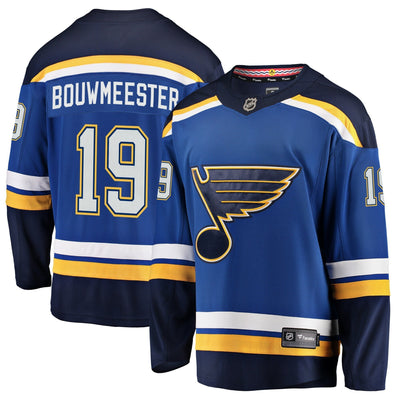 Men s St Louis Blues Jay Bouwmeester Fanatics Branded Blue Breakaway Player Jersey