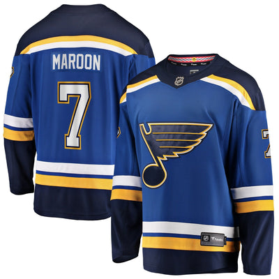 Men s St Louis Blues Patrick Maroon Fanatics Branded Blue Home Breakaway Player Jersey