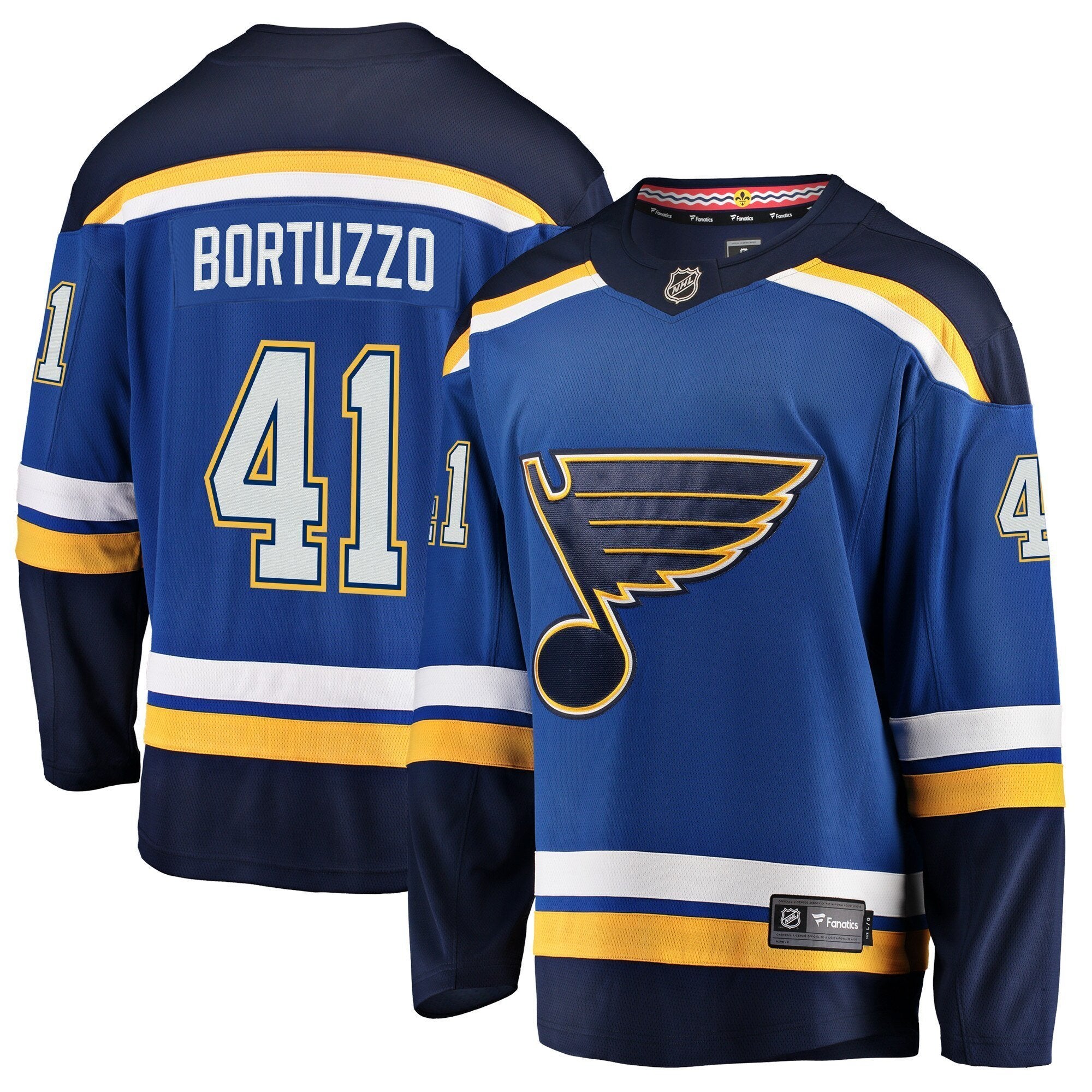 Men s St Louis Blues Robert Bortuzzo Fanatics Branded Blue Breakaway Player Jersey