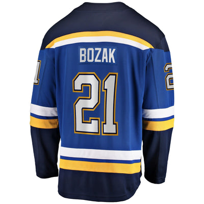 Men s St Louis Blues Tyler Bozak Fanatics Branded Blue Home Breakaway Player Jersey