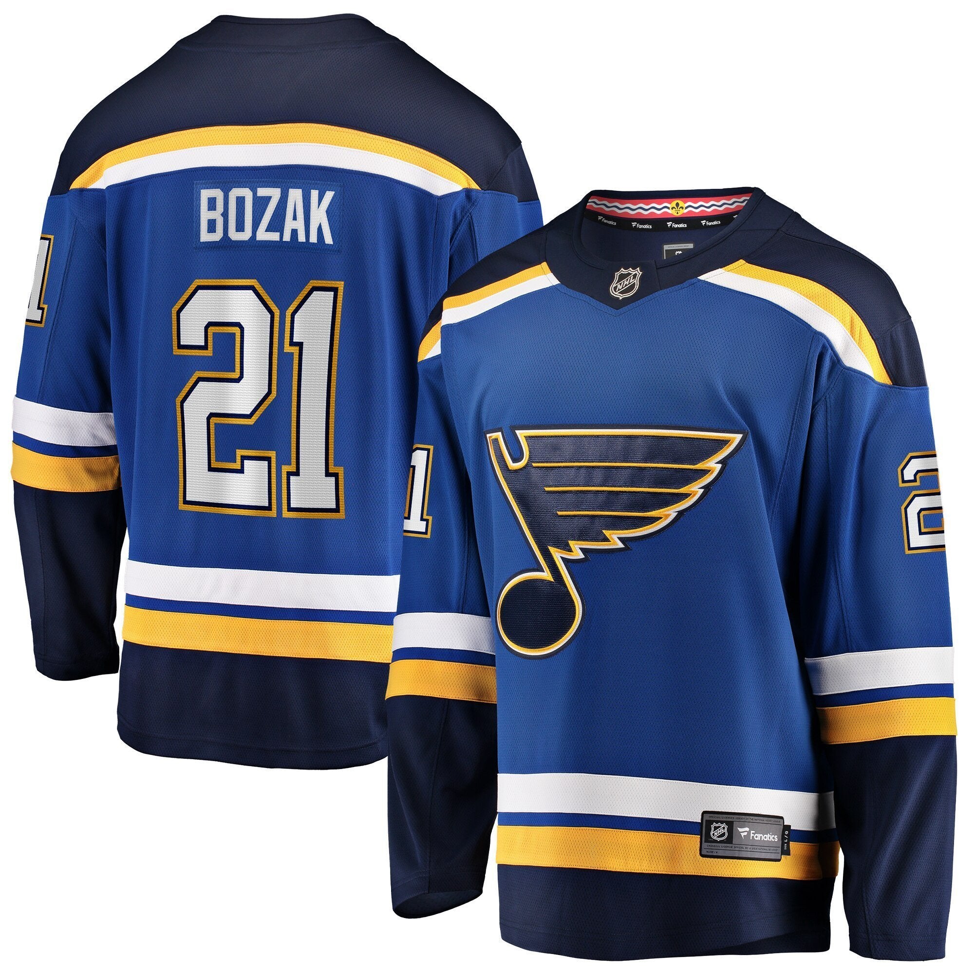 Men s St Louis Blues Tyler Bozak Fanatics Branded Blue Home Breakaway Player Jersey