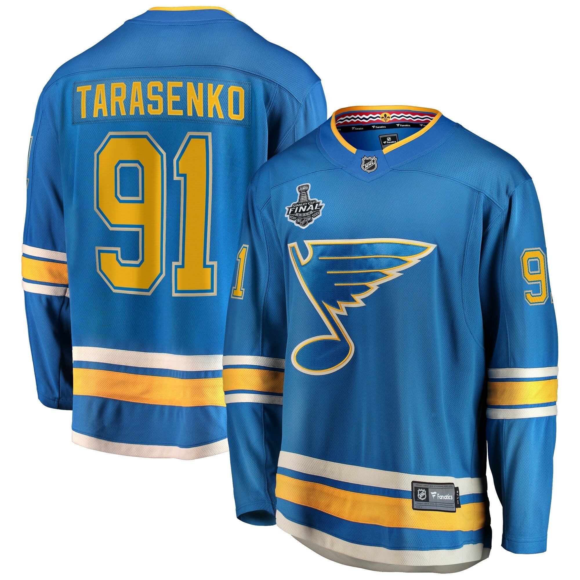 Men s St Louis Blues Vladimir Tarasenko Fanatics Branded Blue Alternate 2019 Stanley Cup Final Bound Breakaway Player Jersey