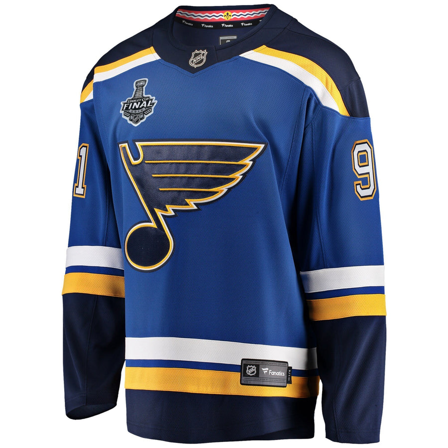 Men s St Louis Blues Vladimir Tarasenko Fanatics Branded Blue Home 2019 Stanley Cup Final Bound Breakaway Player Jersey