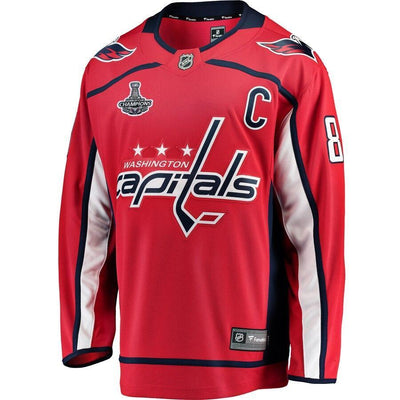 Men s Washington Capitals Alexander Ovechkin Red 2018 Stanley Cup Champions Home Breakaway Player Jersey Red