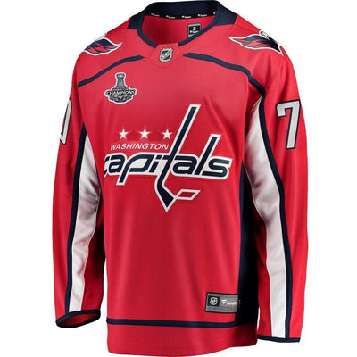 Men s Washington Capitals Braden Holtby Fanatics Branded Red 2018 Stanley Cup Champions Home Breakaway Player Jersey Red