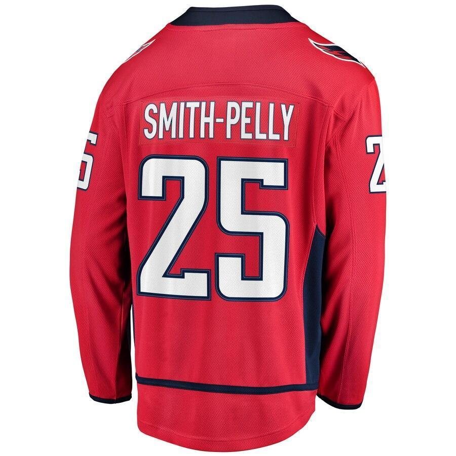 Men s Washington Capitals Devante Smith Pelly Fanatics Branded Red 2018 Stanley Cup Champions Home Breakaway Player Jersey Red