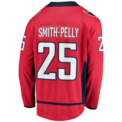 Men s Washington Capitals Devante Smith Pelly Fanatics Branded Red 2018 Stanley Cup Champions Home Breakaway Player Jersey Red