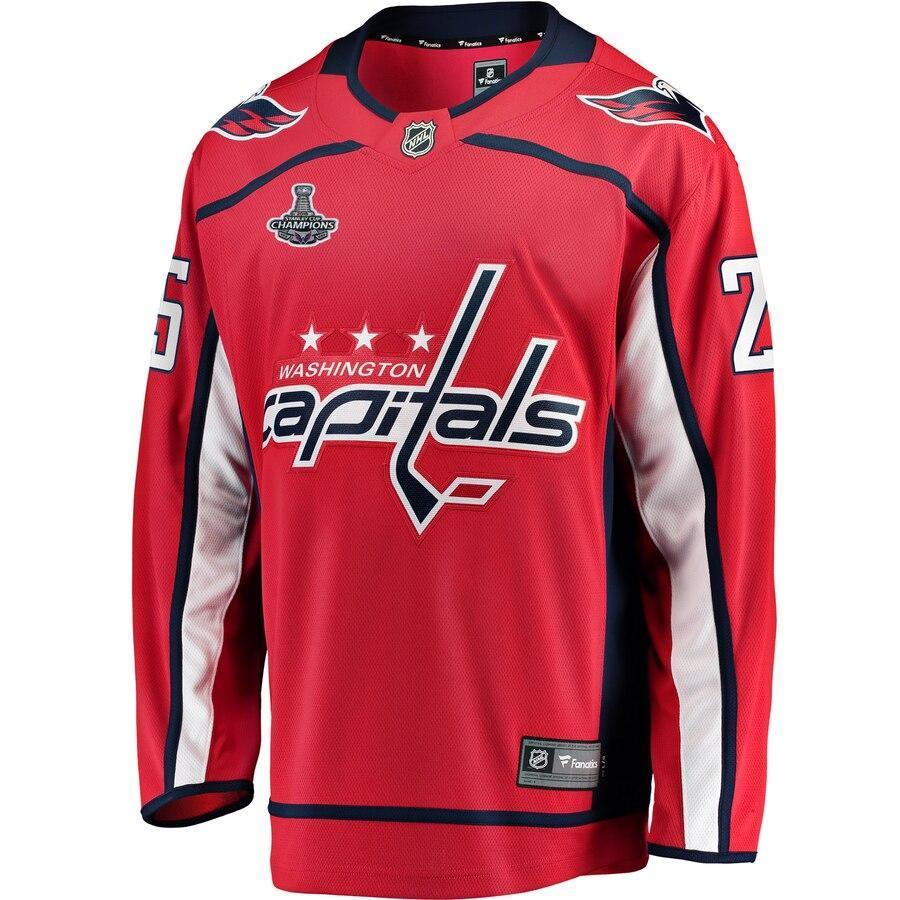 Men s Washington Capitals Devante Smith Pelly Fanatics Branded Red 2018 Stanley Cup Champions Home Breakaway Player Jersey Red