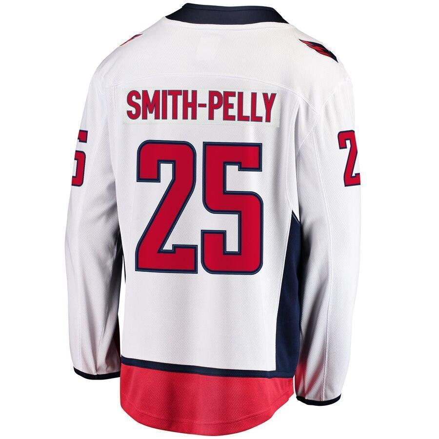 Men s Washington Capitals Devante Smith Pelly Fanatics Branded White 2018 Stanley Cup Champions Home Breakaway Player Jersey White