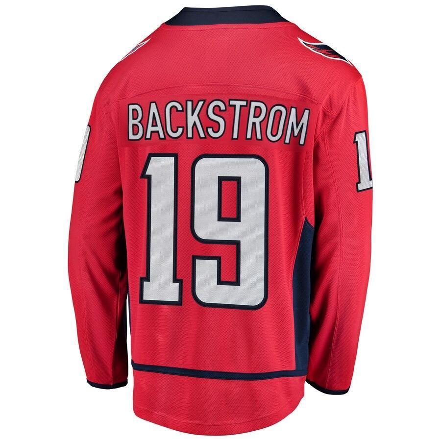 Men s Washington Capitals Nicklas Backstrom Red 2018 Stanley Cup Champions Home Breakaway Player Jersey Red