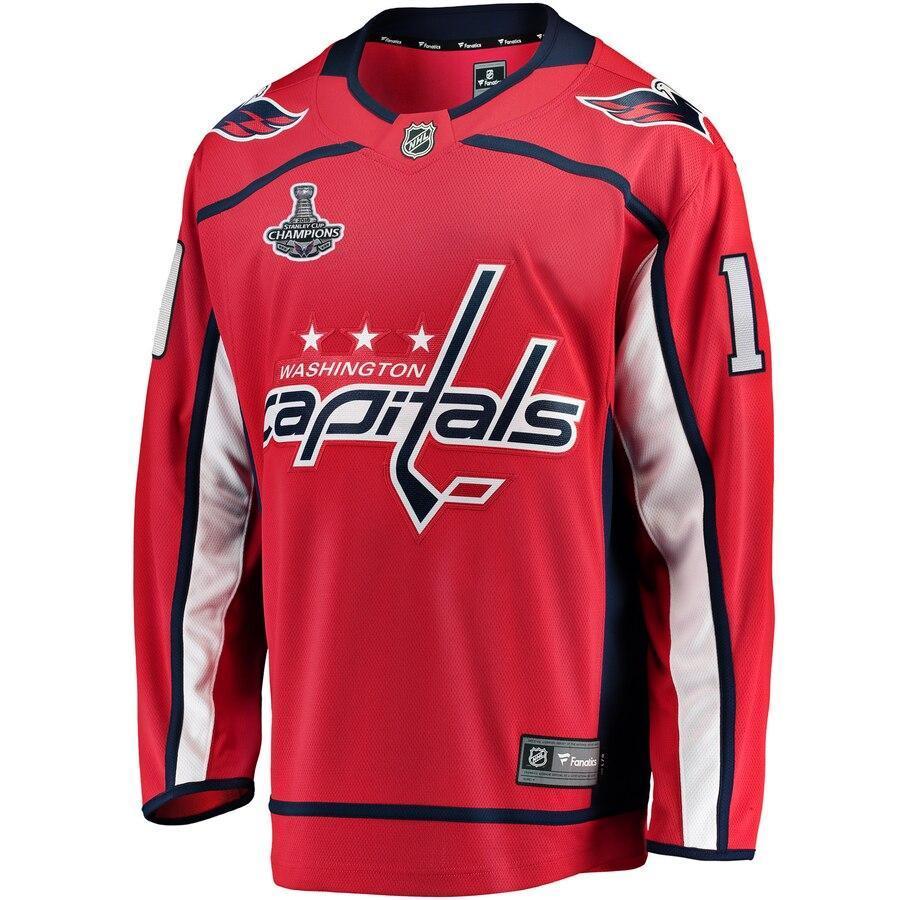 Men s Washington Capitals Nicklas Backstrom Red 2018 Stanley Cup Champions Home Breakaway Player Jersey Red