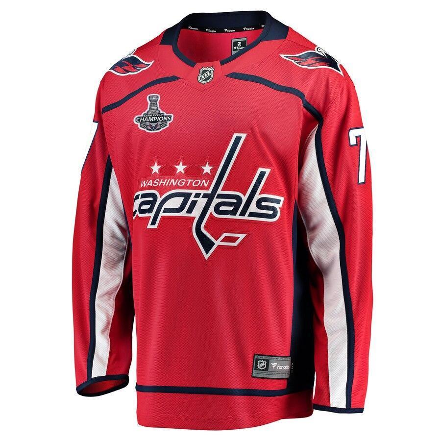 Men s Washington Capitals TJ Oshie Red 2018 Stanley Cup Champions Home Breakaway Player Jersey Red