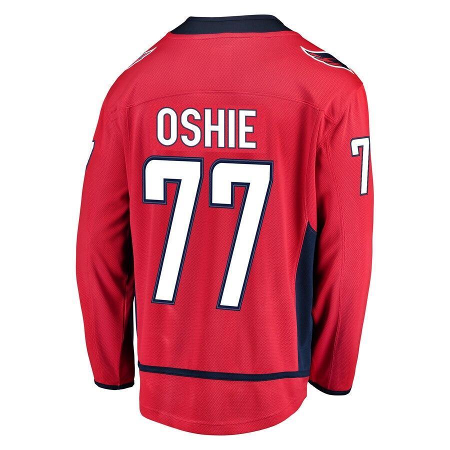 Men s Washington Capitals TJ Oshie Red 2018 Stanley Cup Champions Home Breakaway Player Jersey Red
