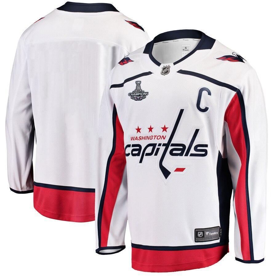 Men s Washington Capitals White 2018 Stanley Cup Champions Away Breakaway Jersey White