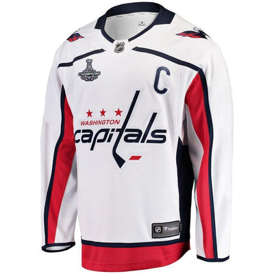 Men s Washington Capitals White 2018 Stanley Cup Champions Away Breakaway Jersey White