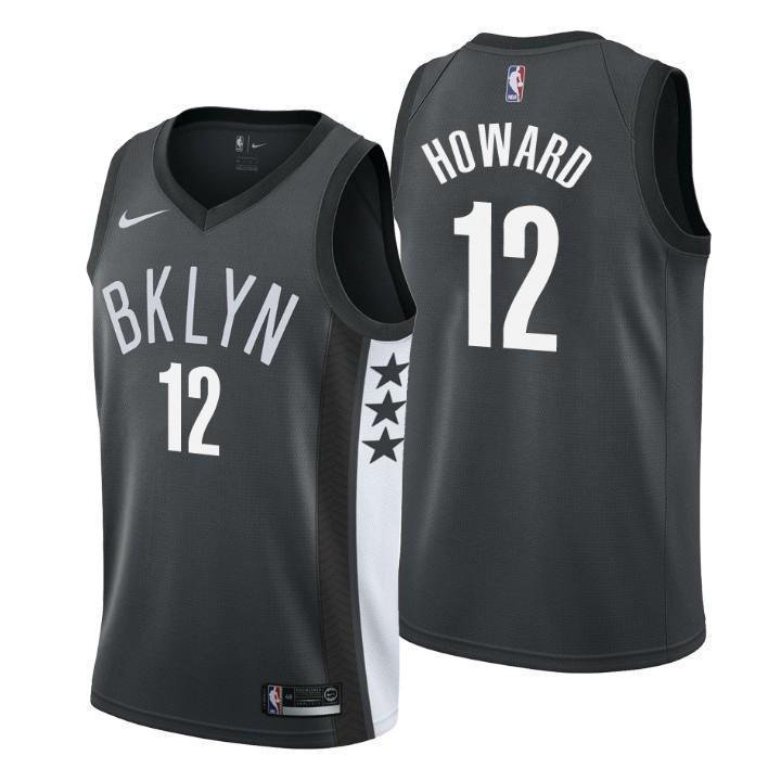 Brooklyn Nets Dwight Howard Statement Black Swingman Jersey