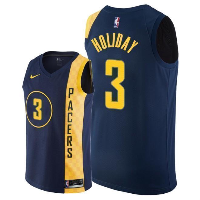 Indiana Pacers #3 Aaron Holiday City Edition Swingman Jersey - Navy