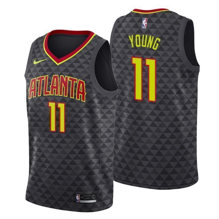 NBA Atlanta Hawks Trae Young Icon Edition Black Swingman Jersey