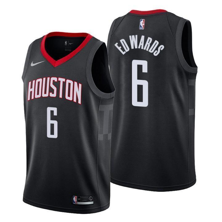 Houston Rockets #6 Vincent Edwards Statement Black Swingman Jersey