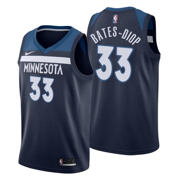 Minnesota Timberwolves #33 Keita Bates-Diop Icon Edition Navy Swingman Jersey