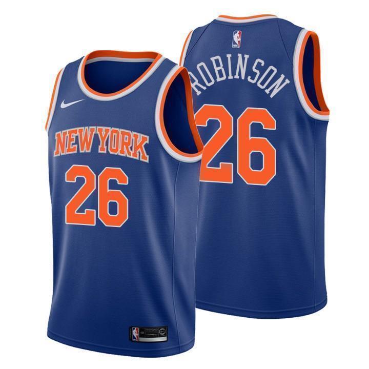New York Knicks #26 Mitchell Robinson Icon Edition Blue Swingman Jersey