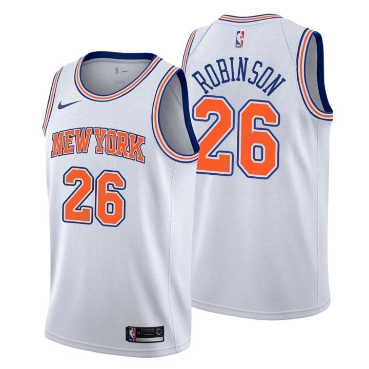 New York Knicks #26 Mitchell Robinson Statement White Swingman Jersey