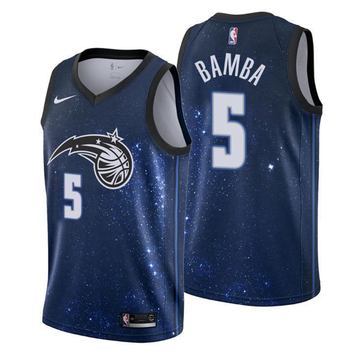 Orlando Magic #5 Mohamed Bamba City Edition Navy Swingman Jersey