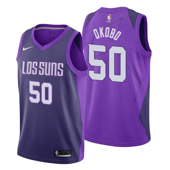 Phoenix Suns #50 Elie Okobo City Edition Navy Swingman Jersey